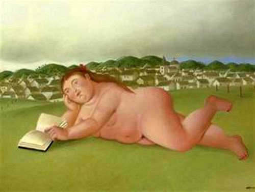 Nude Reading On The Grass